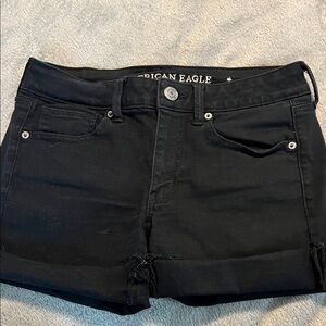 American Eagle Outfitters Women's Black Jean Shorts Sz 6